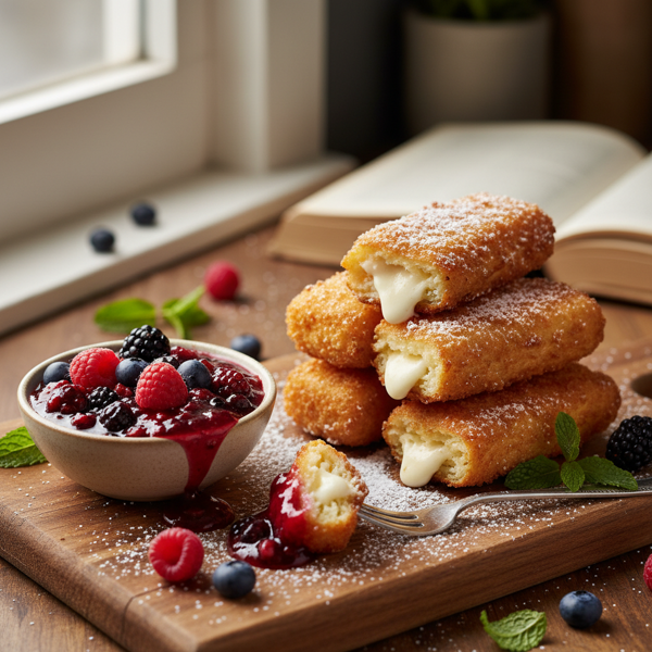 Crispy Fried Twinkies with Berry Dipping Sauce recipe