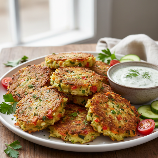 Crispy Garden Vegetable Fritters recipe
