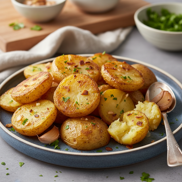 Crispy Garlic-Infused Yukon Gold Potatoes recipe