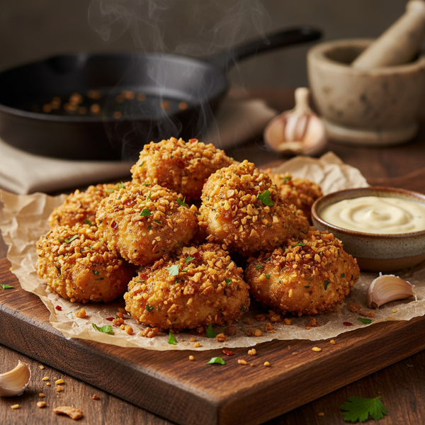 Crispy Garlic Chicken Bites recipe