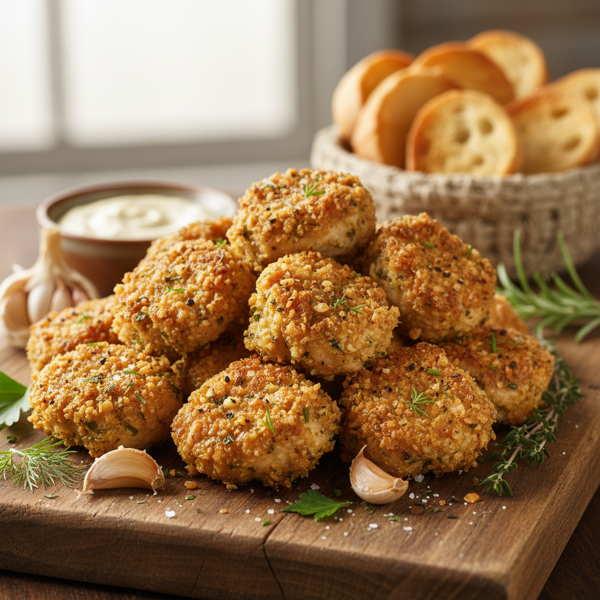 Crispy Garlic Herb Chicken Bites recipe