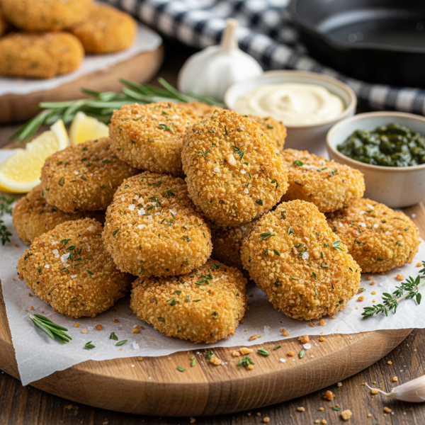Crispy Garlic Herb Chicken Nuggets recipe