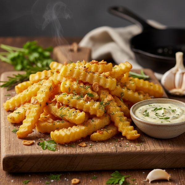Crispy Garlic Herb Fries recipe