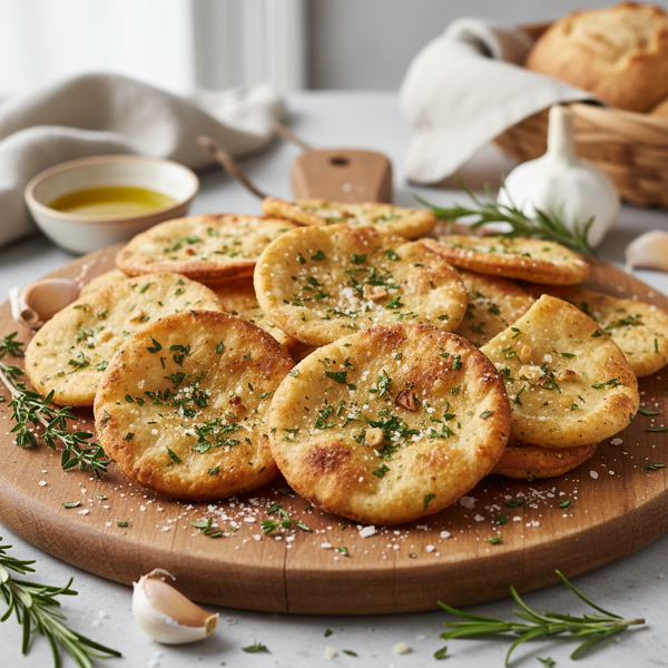 Crispy Garlic Herb Pita Chips recipe
