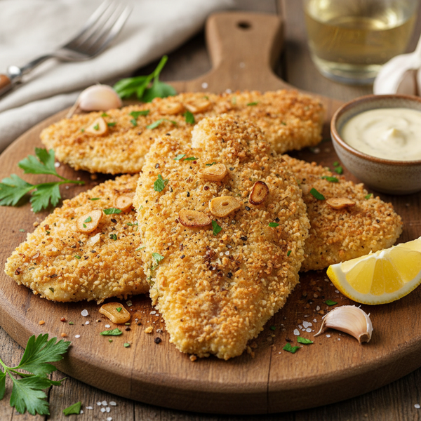 Crispy Garlic Panko Tilapia Fillets recipe