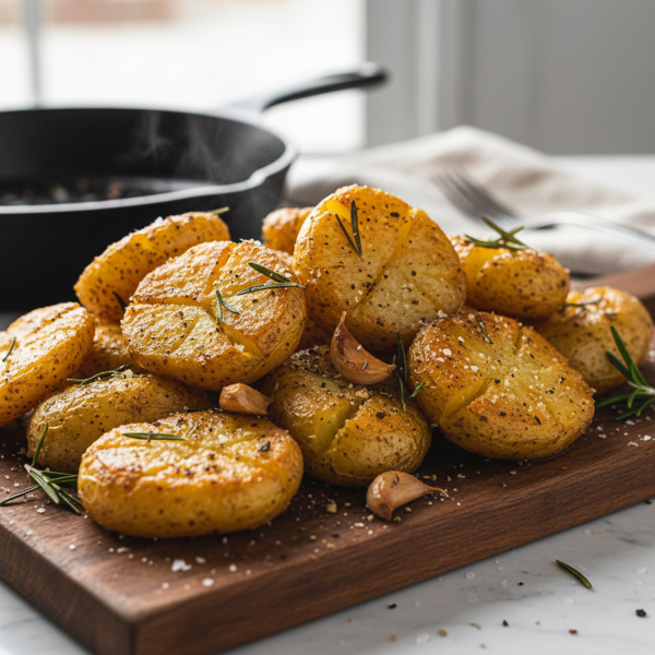 Crispy Garlic Rosemary Roast Potatoes recipe