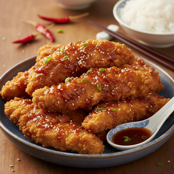 Crispy General Tso's Chicken Tenders recipe