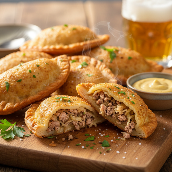 Crispy German Meat Pockets recipe