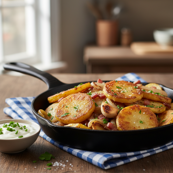 Crispy German Style Home Fried Potatoes recipe