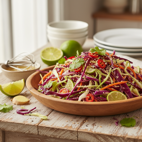 Crispy Ginger-Lime Slaw recipe
