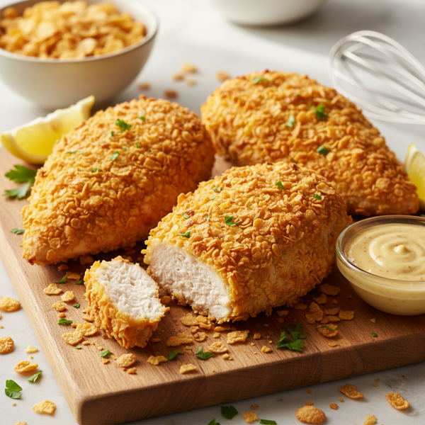Crispy Gluten-Free Cornflake Chicken Breasts recipe