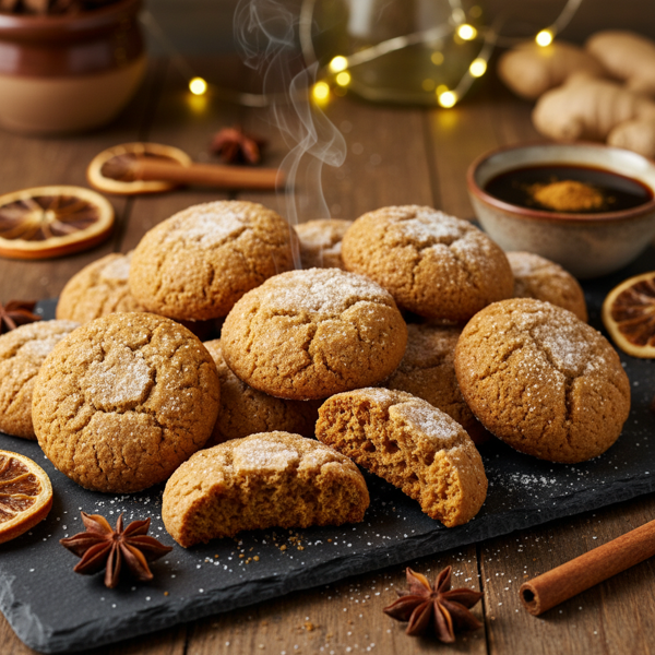 Crispy Gluten-Free Gingerbread Bliss Cookies recipe
