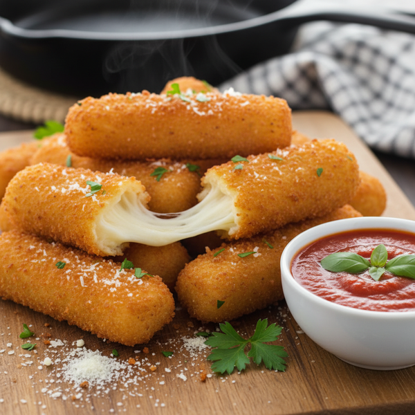 Crispy Gluten-Free Mozzarella Sticks recipe