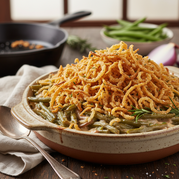 Crispy Gluten-Free Onion Topping for Green Bean Casserole recipe