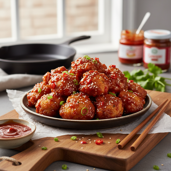 Crispy Gochujang Popcorn Chicken recipe