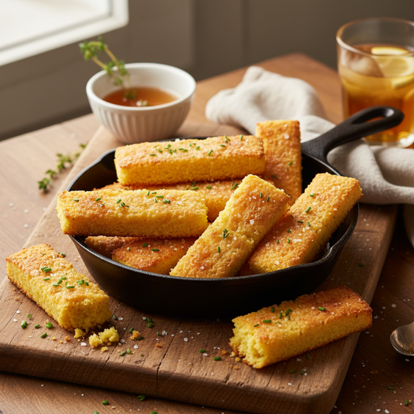 Crispy Golden Cornbread Sticks recipe