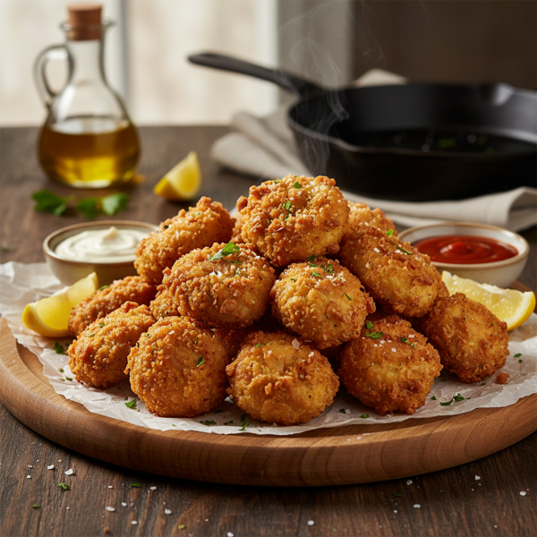 Crispy Golden Deep-Fried Mushrooms recipe