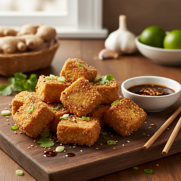 Crispy Golden Fried Tofu Bites recipe