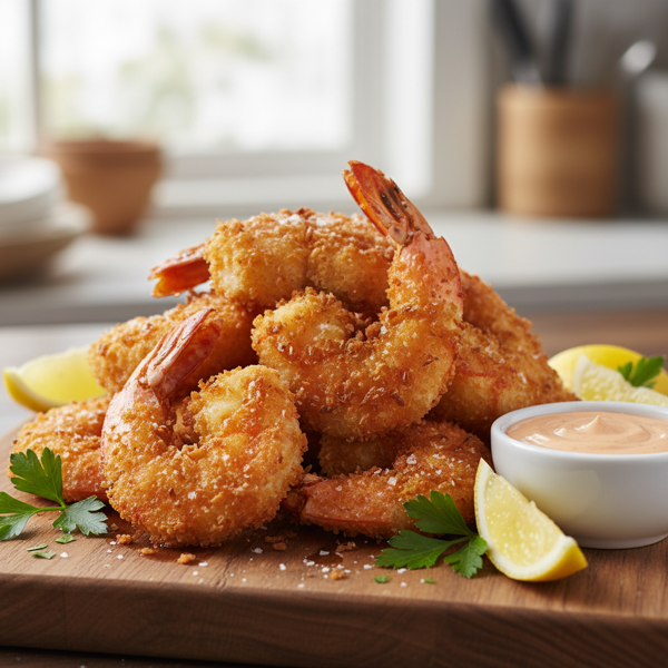 Crispy Golden Jumbo Shrimp recipe