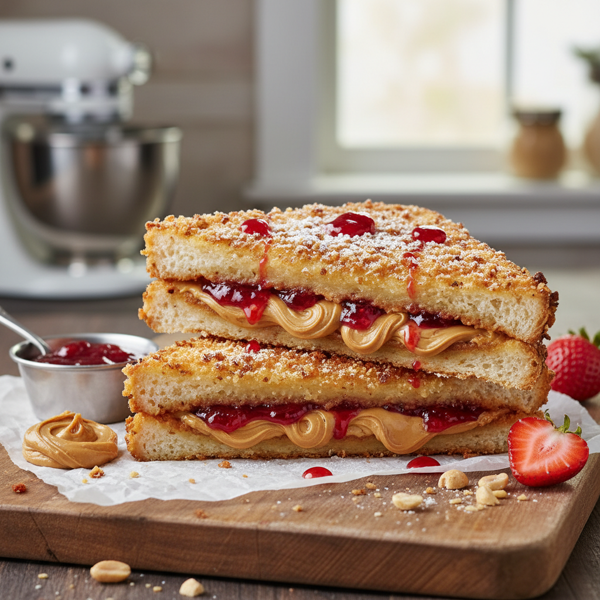 Crispy Golden Peanut Butter & Jelly Delight recipe