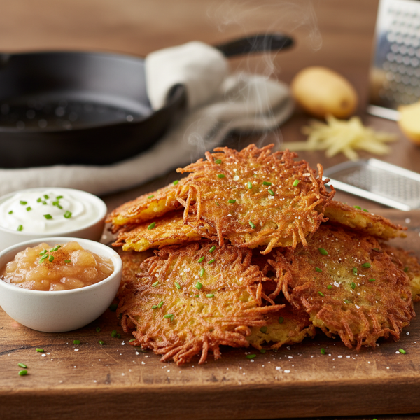 Crispy Golden Potato Latkes recipe