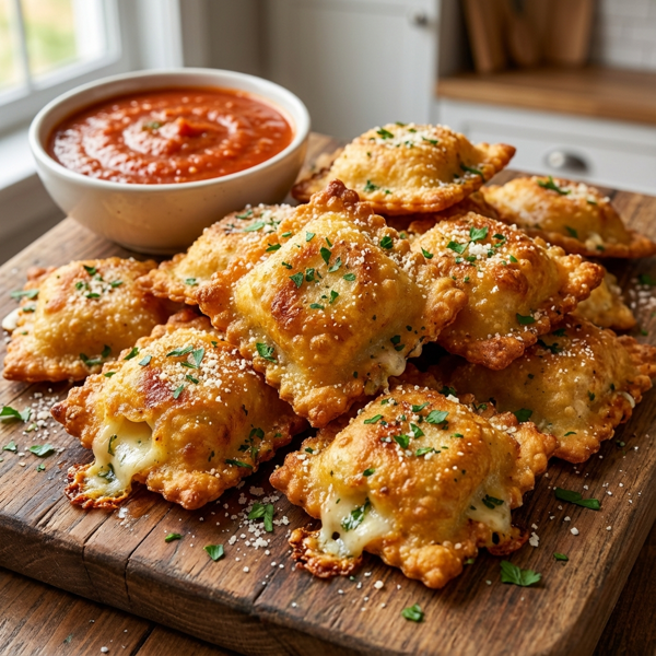 Crispy Golden Ravioli Bites recipe