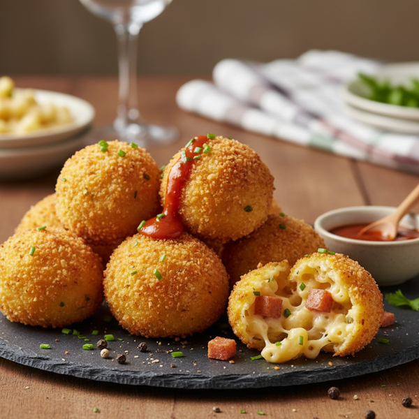 Crispy Gourmet Mac & Cheese Balls recipe