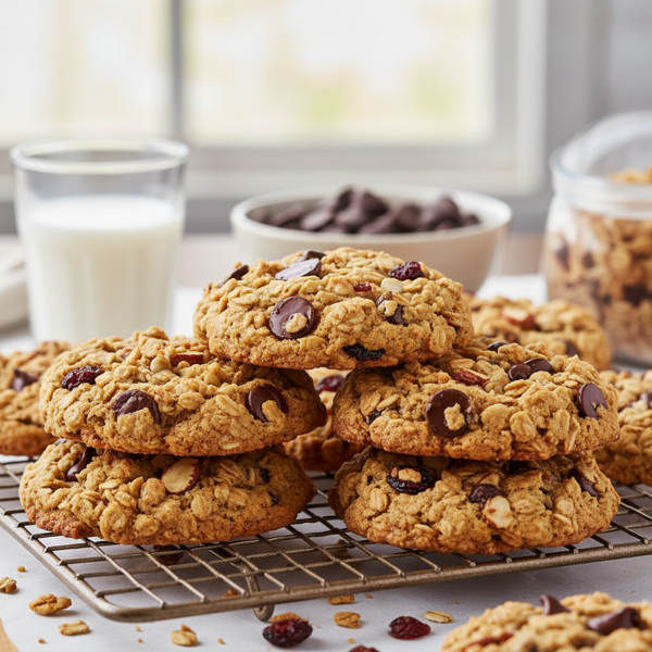 Crispy Granola Chocolate Chip Cookies recipe