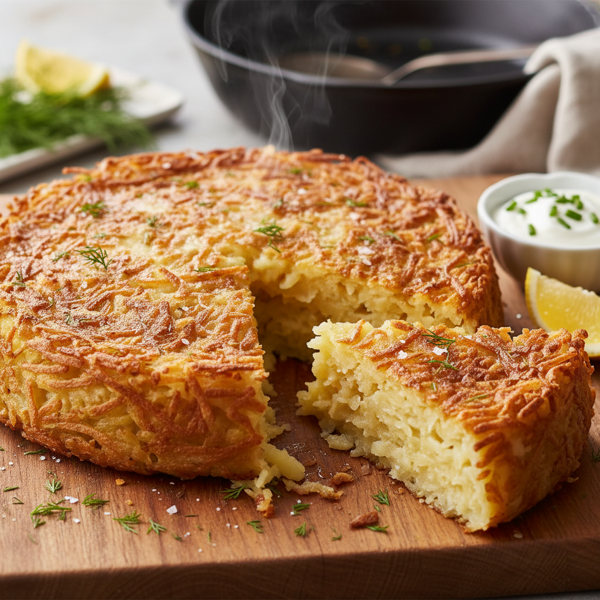 Crispy Grated Potato Kugel recipe