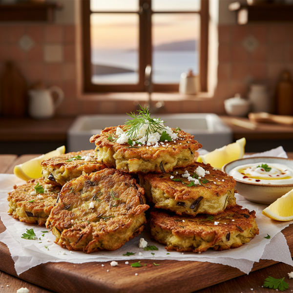 Crispy Greek Eggplant Fritters recipe