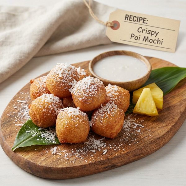 Crispy Hawaiian Poi Mochi Bites recipe