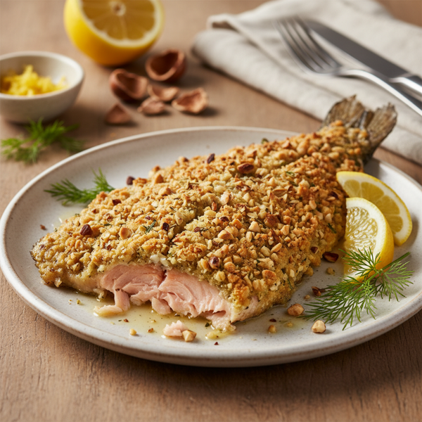 Crispy Hazelnut-Crusted Broiled Trout recipe