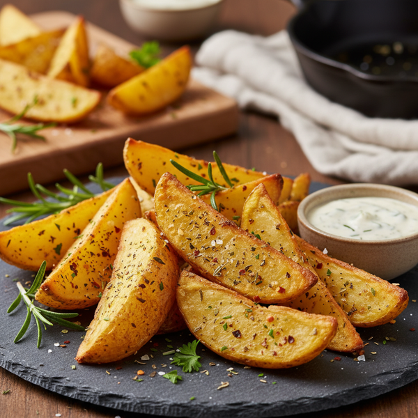 Crispy Herb-Baked Potato Wedges recipe