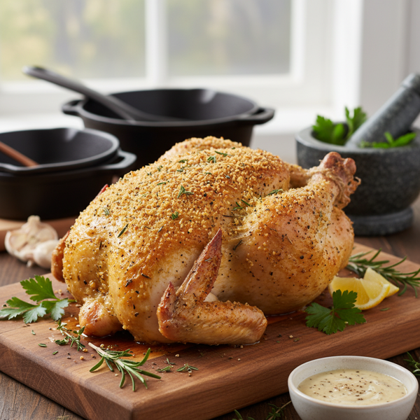 Crispy Herb-Crusted Baked Chicken recipe