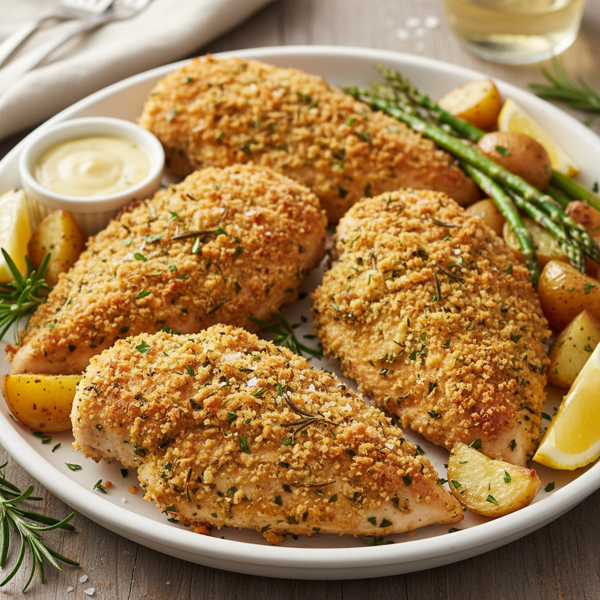 Crispy Herb-Crusted Chicken Breasts recipe