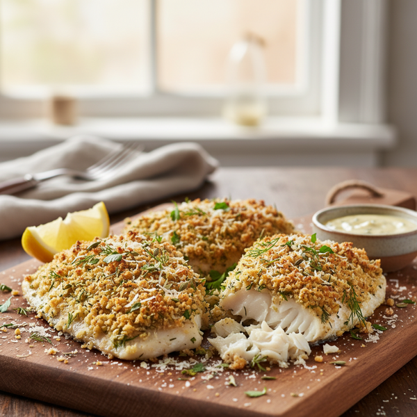 Crispy Herb-Crusted Parmesan Tilapia recipe