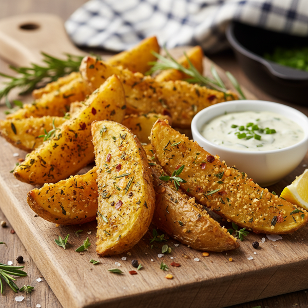 Crispy Herb-Crusted Potato Wedges recipe