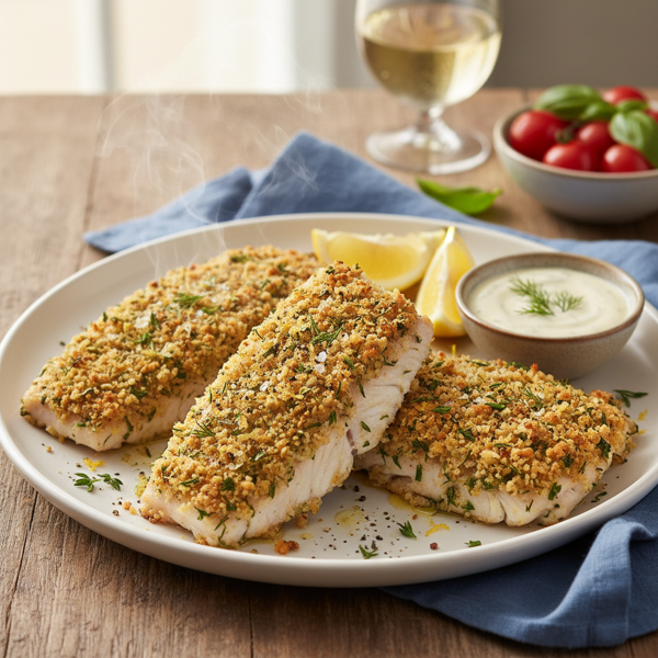Crispy Herb-Crusted Red Snapper Fillets recipe