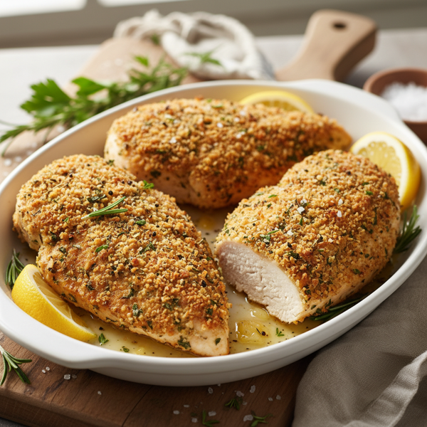 Crispy Herb-Encrusted Chicken Breasts recipe