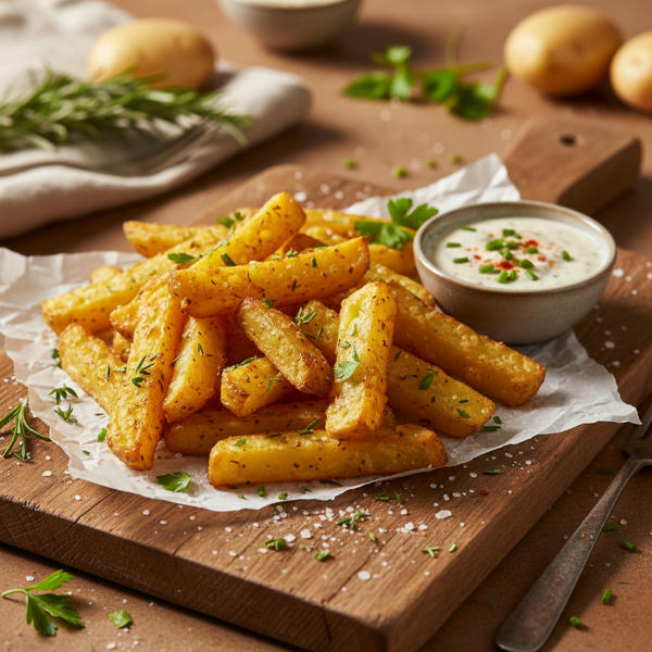 Crispy Herb-Infused Baked Potato Fries recipe