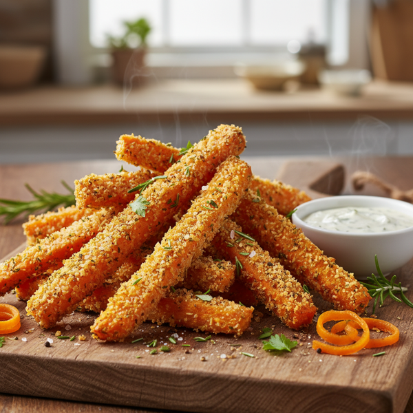 Crispy Herb-Infused Carrot Fries recipe