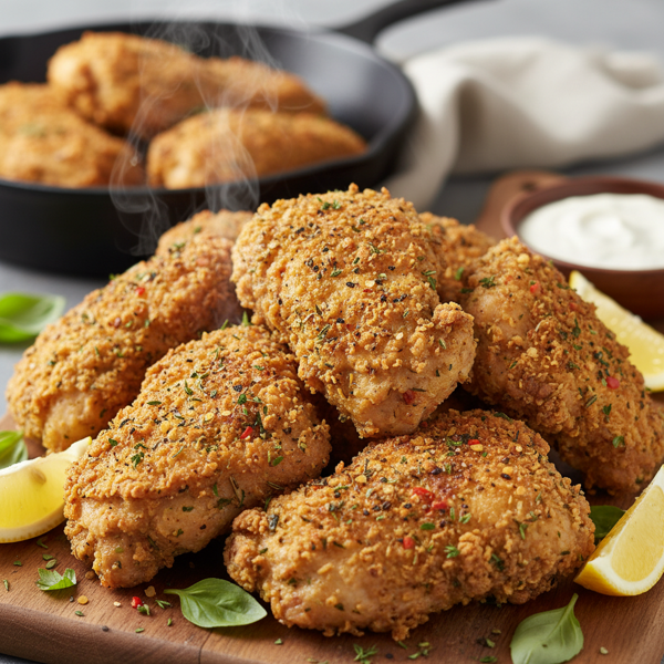 Crispy Herb-Infused Fried Chicken Delight recipe