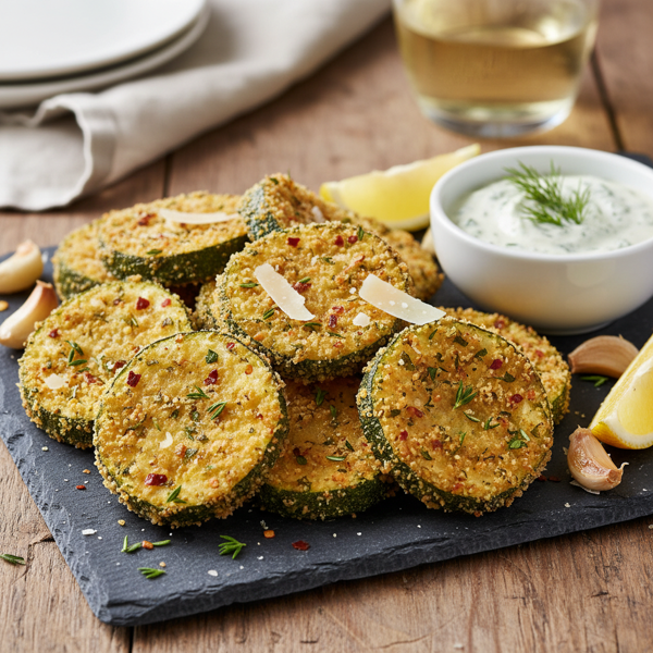 Crispy Herb-Infused Zucchini Rounds recipe