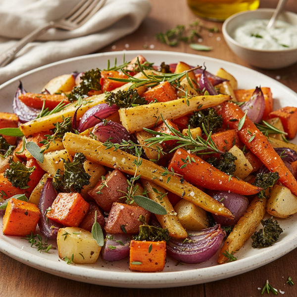 Crispy Herb-Roasted Root Vegetables recipe