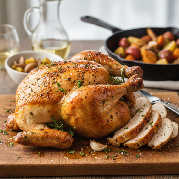 Crispy Herb Rotisserie Chicken recipe