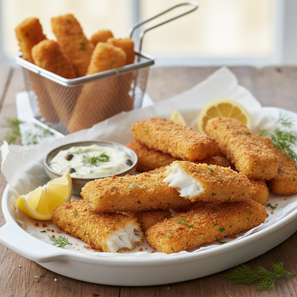Crispy Homemade Cod Fish Sticks recipe