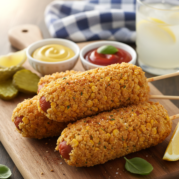 Crispy Homemade Corn Dogs recipe