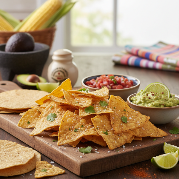 Crispy Homemade Tortilla Chips recipe