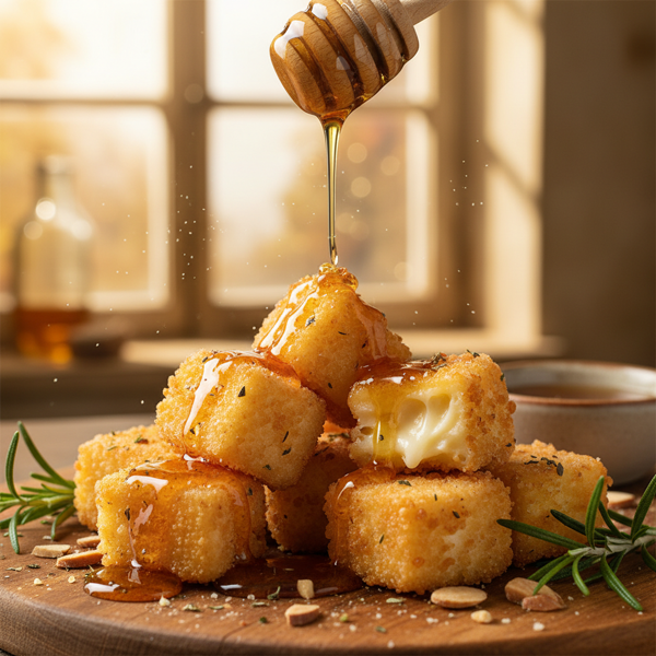 Crispy Honey-Drizzled Manchego Bites recipe