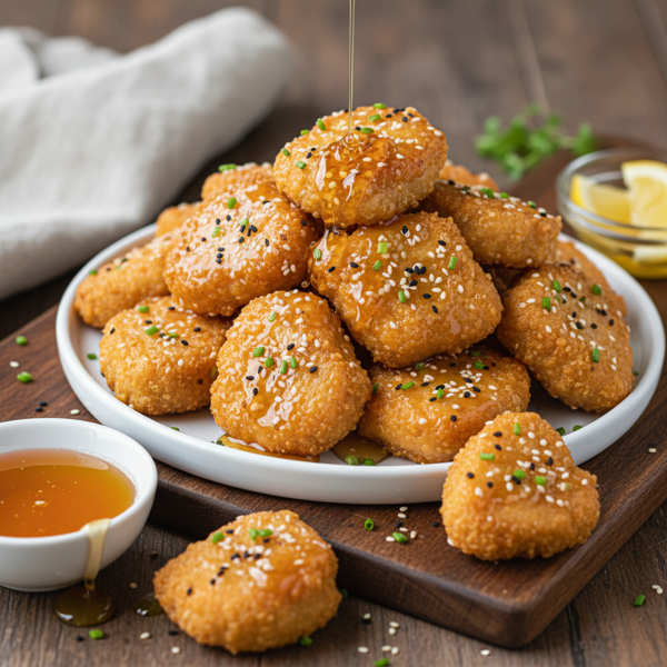 Crispy Honey-Glazed Chicken Nuggets recipe